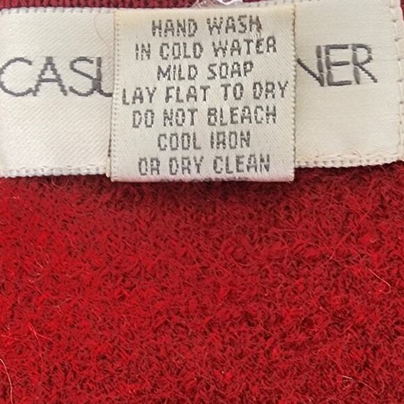 Vtg Casual Corner Red Boho Retro Wool Sleeveless Vest with Zipper Pockets W Med - Picture 7 of 7